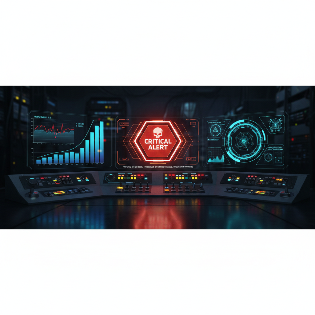 Control room dashboard showing AI safety alerts and metrics.