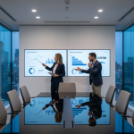 CFO and product lead reviewing AI token and cost dashboards